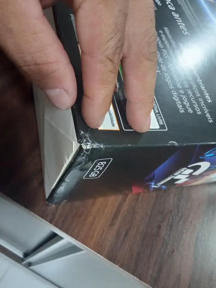 Foto do console de lado